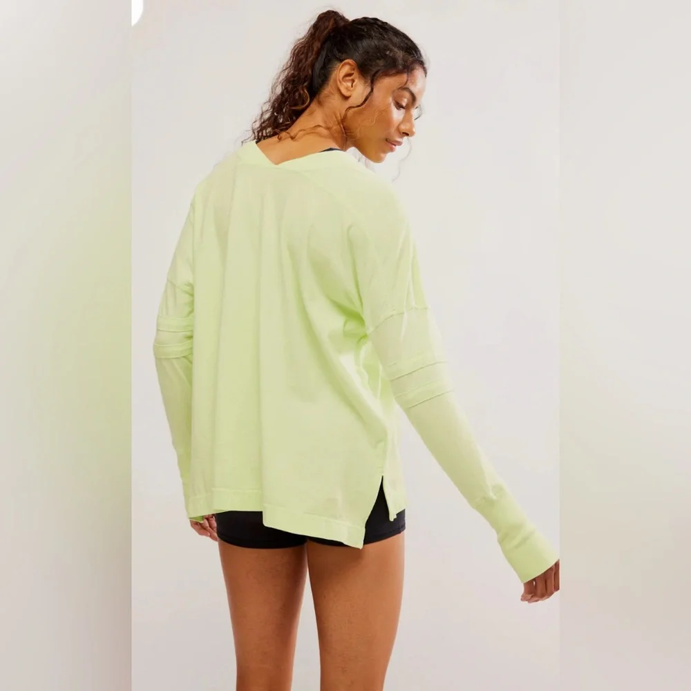 Free People Movement‎ Women’s All Star Layer in Lightning Lime Size XS/Small New